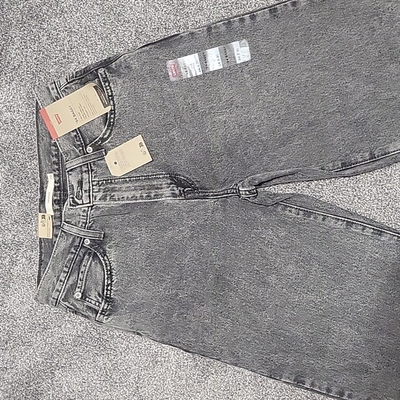 Levi's Women's Grey Jeans Straight Leg Baggy Mid Rise - Picture 4 of 12